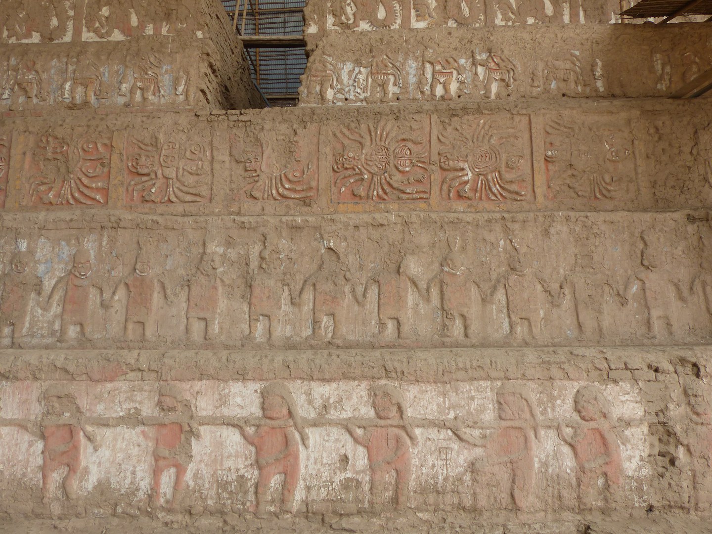 Main mural at the Huaca de la Luna (Moche archaeological culture) on the north coast of Peru.