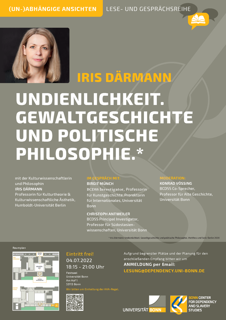 Iris Därmann: Reading and Discussion at Bonn University Festsaal