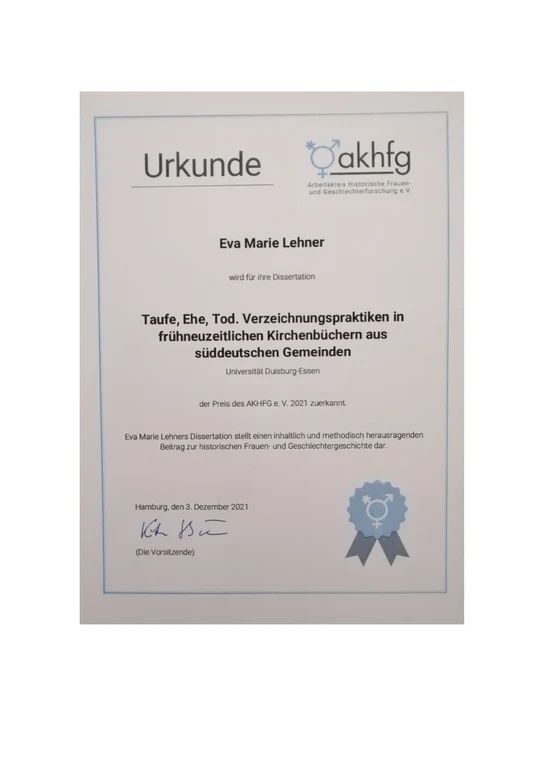 Dissertation Award 2021