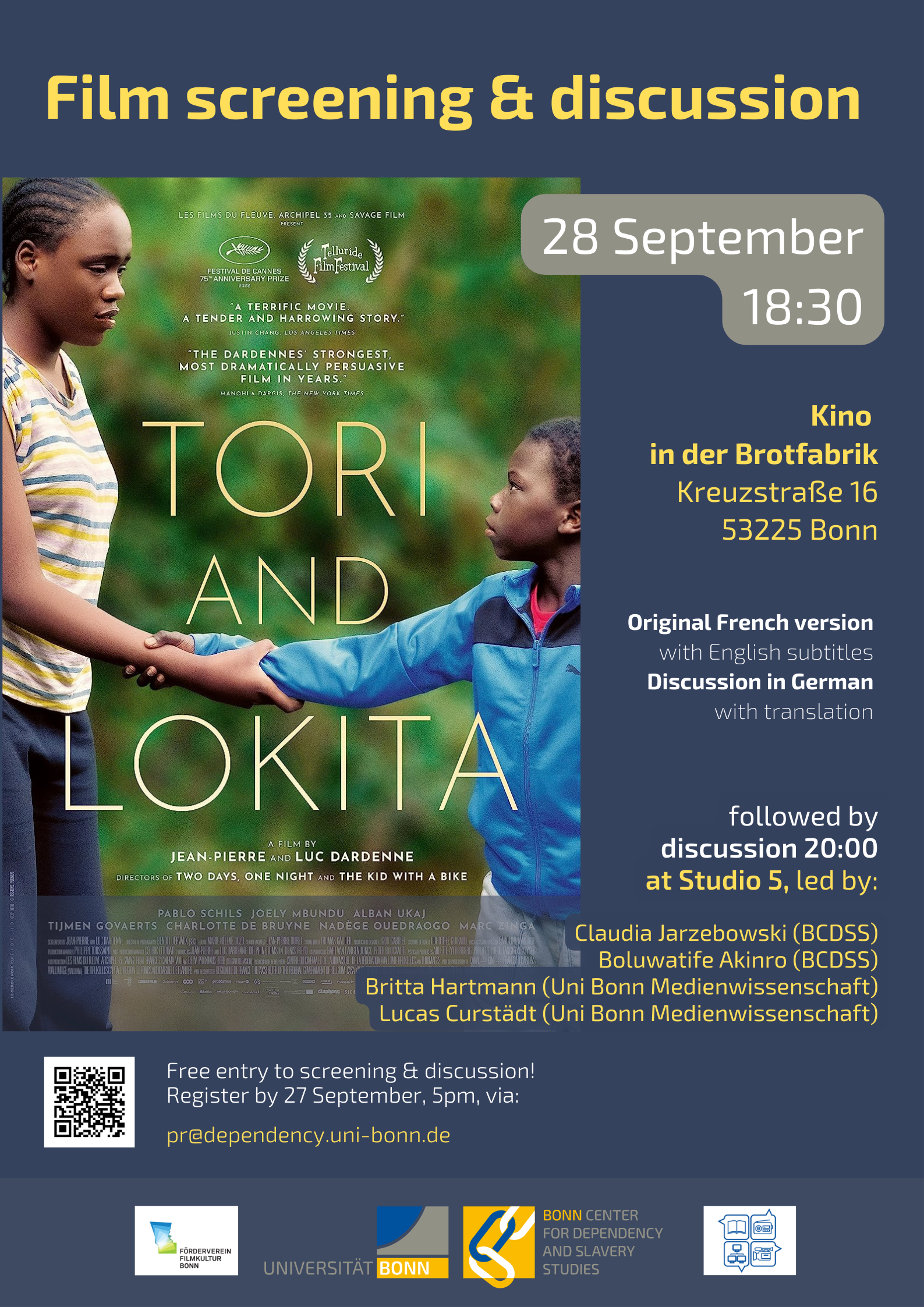 "Tori and Lokita": Film Screening and Discussion