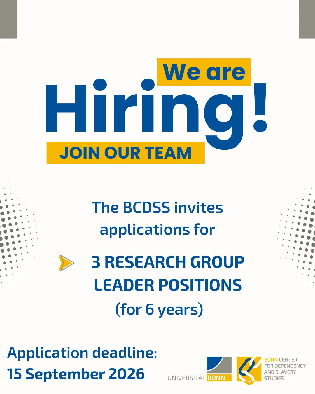 Call for 3 RGL Positions