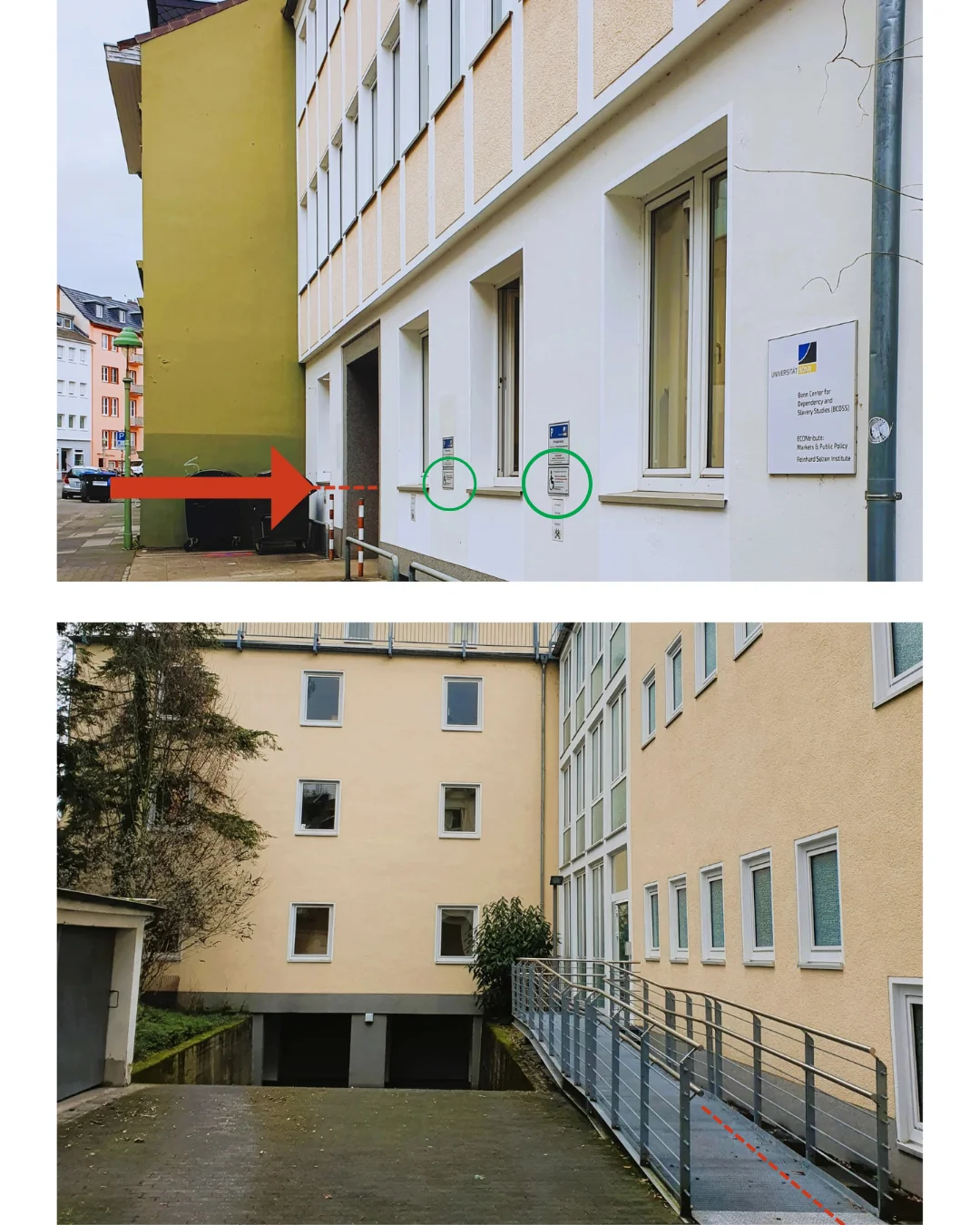 Accesible Parking Spots and Entrance for Niebuhstr.