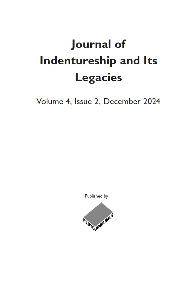 Cover Journal of Indentureship and Its Legacies