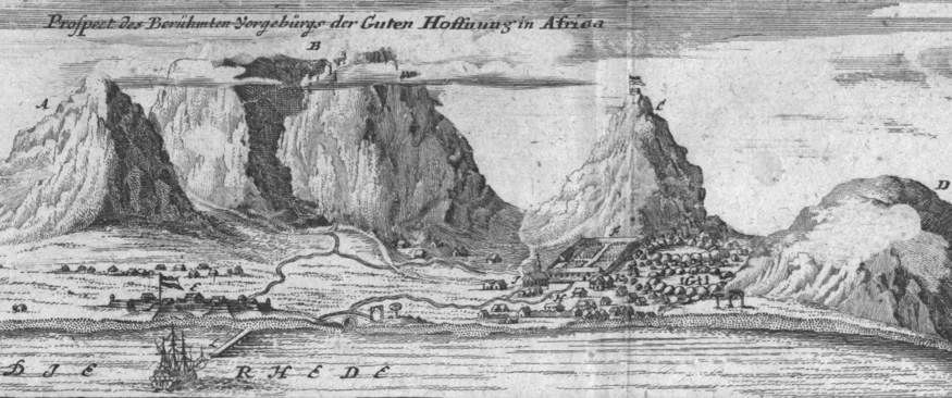 Peter Kolb: Caput Bonae Spei Hodiernum: Vollständige Beschreibung des Africanischen Vorgebürges der Guten Hoffnung [...]. Nürnberg (Peter Conrath Monath) 1719