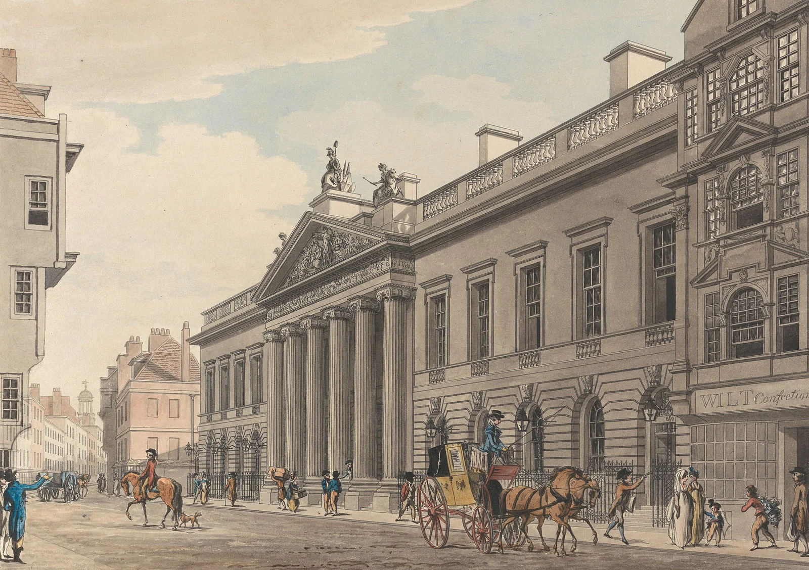“East India House”, by Thomas Malton the Younger. Courtesy of the Yale Center for British Art (RA E)